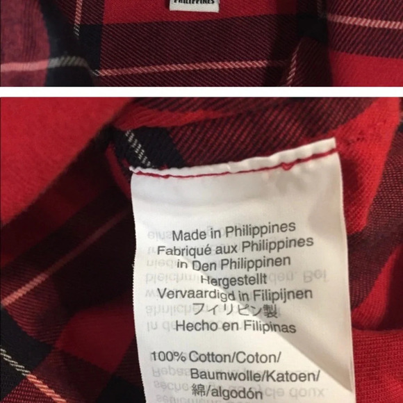Madewell Short Sleeves Red Plaid Summer Top Size Small To Medium - Picture 5 of 5